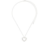 Silver Spike Heart Necklace