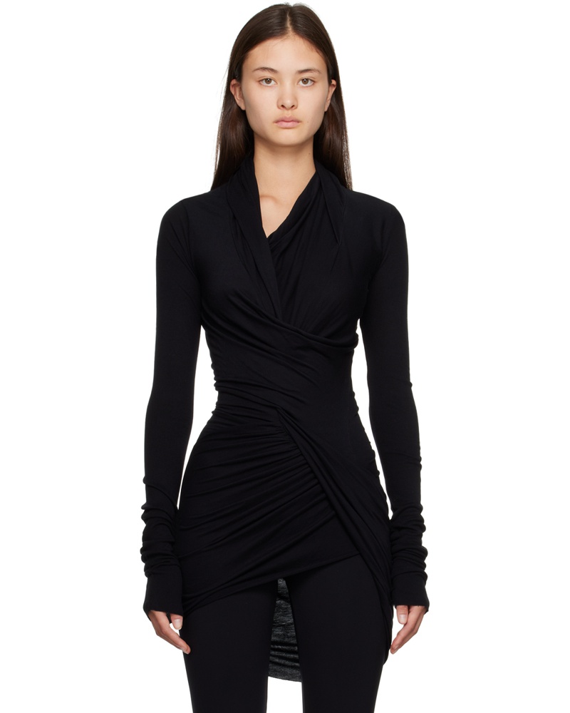 Rick Owens Lilies Damen Black Magnetic Long Sleeve T-Shirt