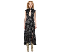 Black Qi Pao Maxi Dress