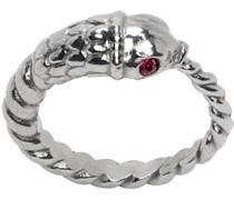Silver Fish Swirl Ring