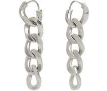 Silver Curb Link Earrings