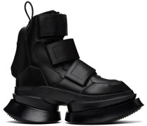 Black Fastened Shell Boots