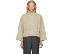 Beige Wide Turtleneck