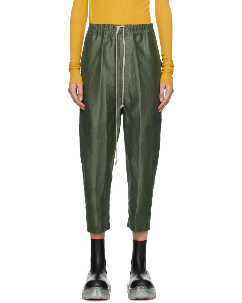 Rick Owens Damen Green Astaires Cropped Lounge Pants