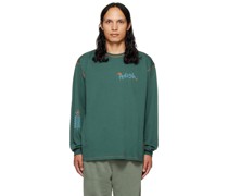 Green Tatreez Embroidered Long Sleeve T-Shirt
