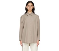 Taupe Dropped Shoulder Shirt