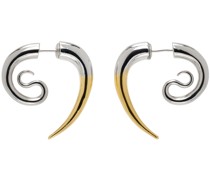 Silver & Gold Spina Serpent Earrings