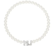 Silver Monogram Ball Chain Necklace
