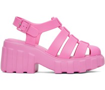 Pink Megan Platform Heeled Sandals