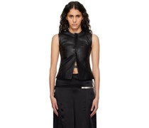 Black Yael Leather Vest