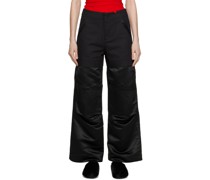 Black Paneled Trousers