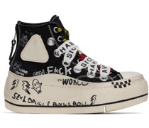 Black Double Grommet Kurt Sneakers