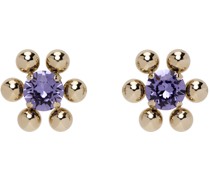 Gold & Purple Sadie Earrings