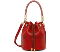Red 'The Leather Bucket' Bag