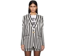 Black & White Striped Blazer