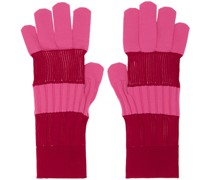 Pink & Red Fluted Gloves
