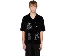 Black Embroidered Polo