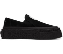 Black Platform Moccasin Sneakers