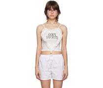 White 'Gods Favorite' Heart Tank Top