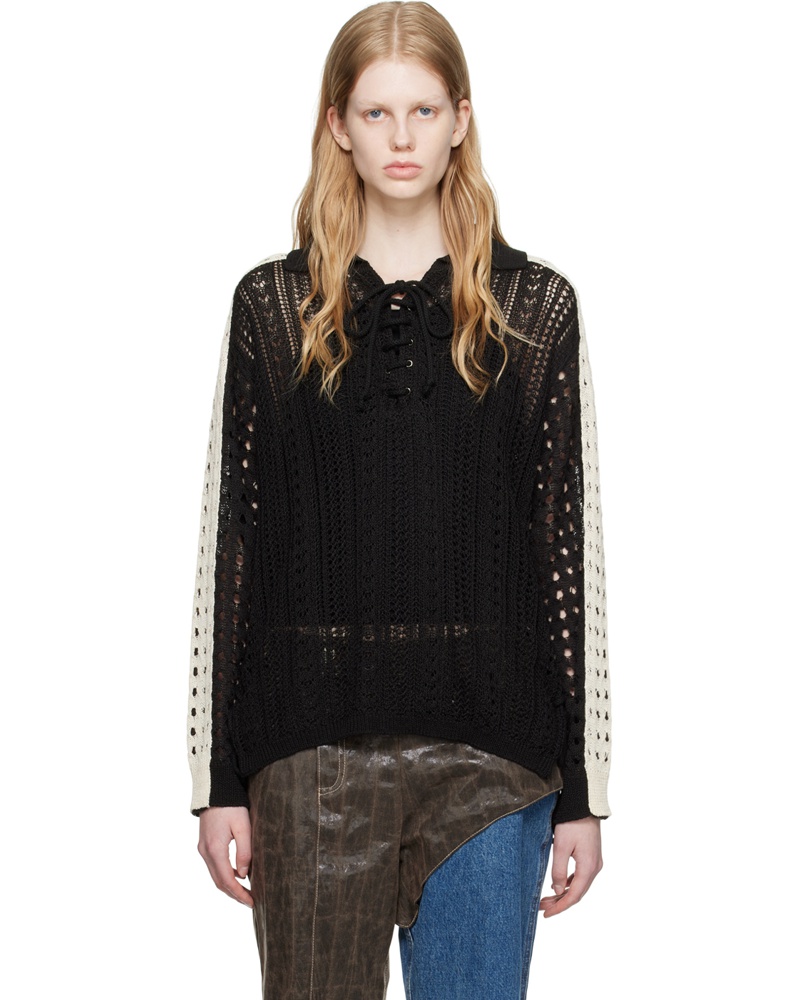 Andersson Bell Damen Black Beozz Long Sleeve Polo