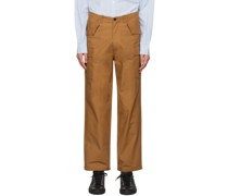 Khaki Zip Cargo Pants