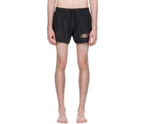Black Three-Pocket Swim Shorts