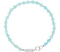 SSENSE Exclusive Blue Flower Necklace