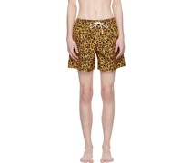 Yellow Cheetah Swim Shorts