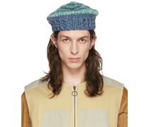 Blue & Green Spiral Beret