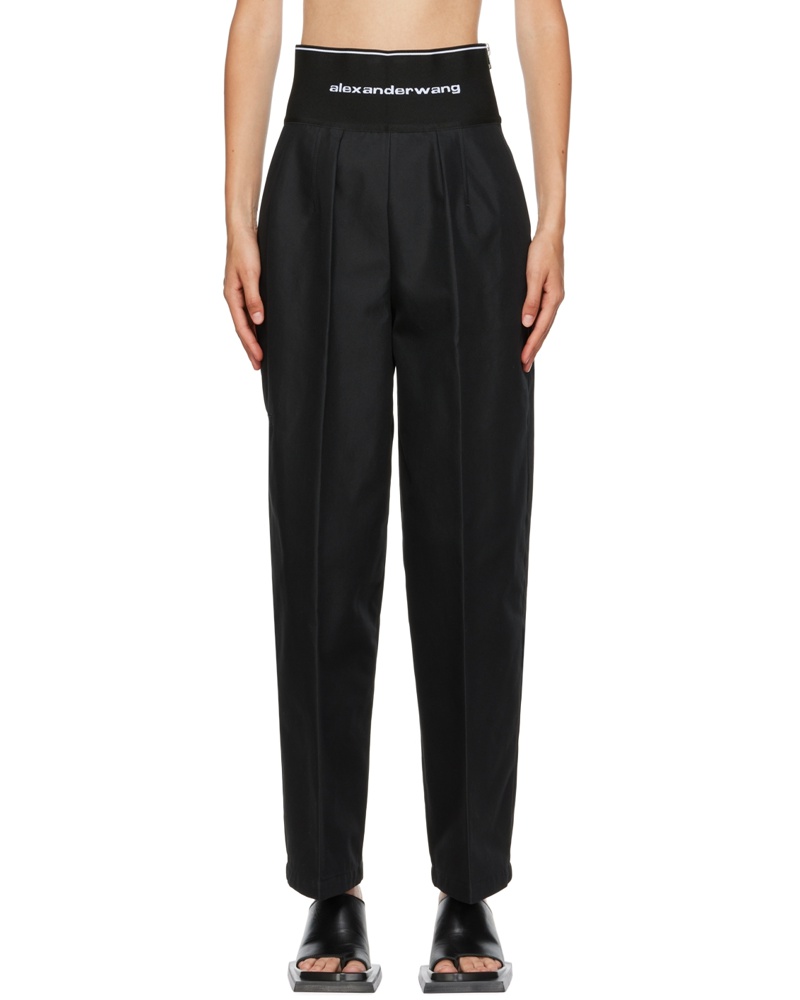 Alexander Wang Damen Black Carrot Leg Trousers
