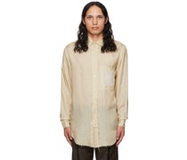 SSENSE Exclusive Beige Patched Shirt