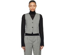 Gray & Black Cutout Vest