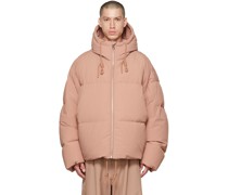 Tan Hoodpup Down Jacket