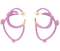 Pink Constellation Hoop Earrings