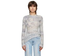Silver Boat Neck Sweater