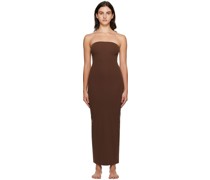 Brown Fits Everybody Tube Maxi Dress