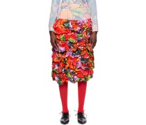 Multicolor Floral Midi Skirt
