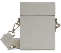Gray Leather Carabiner Box Bag