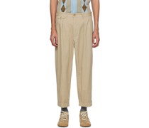 Khaki Pleated Trousers