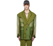 Green Deconstructed Blazer