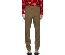 Tan Zip Trousers