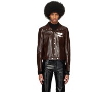 Brown Iconic Vinyl Jacket
