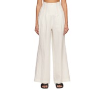 White Pleated Trousers