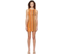 Orange & Khaki Saphira Minidress