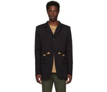 Black Hinge Seam Blazer