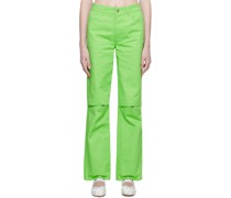 Green Slit Trousers