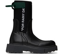 Black Sponge Rain Boots