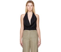 Black Draped Tank Top