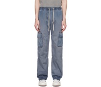 Navy Paneled Cargo Pants