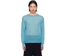 Blue Semi-sheer Sweater